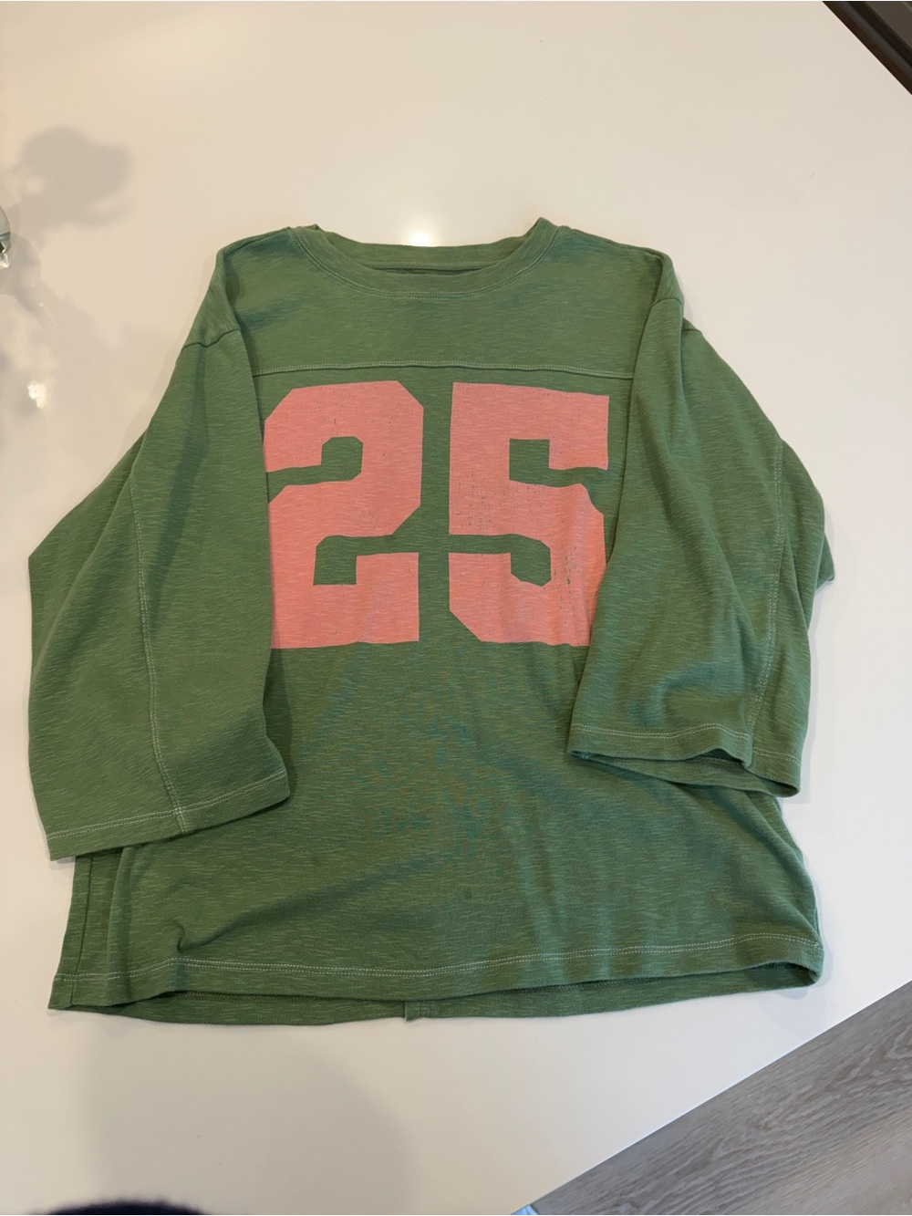 Pilcro 3/4 Sleeve Varsity Tee - Green